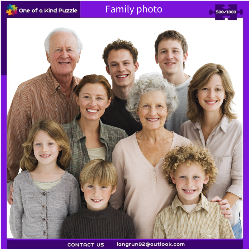 1000-500-piece family group photo puzzle