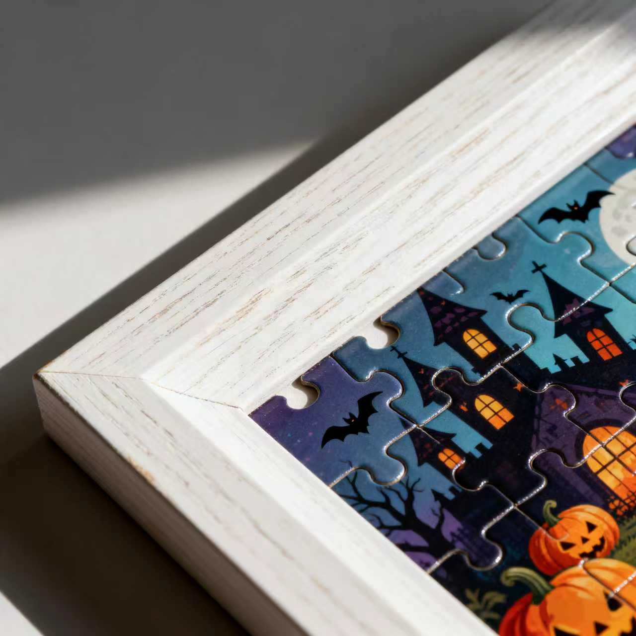 Halloween Haunted House & Pumpkins Jigsaw Puzzle - 500 Pieces,1000Pieces